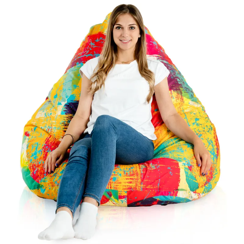Sitzsack mit Rückenlehne XXL Drop - Premium Print-Stoff – Ansicht 33