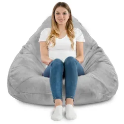 Sitzsack mit Rückenlehne XXL Drop - Yeti Kunstfell – Ansicht 4