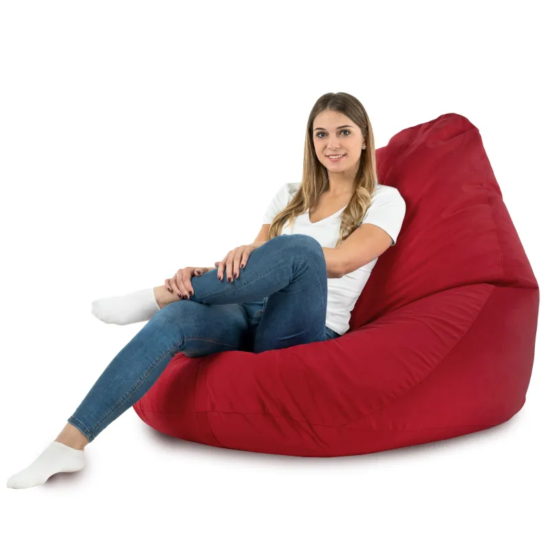 Sitzsack mit Rückenlehne XXL Drop - Soft-Velours – Ansicht 32