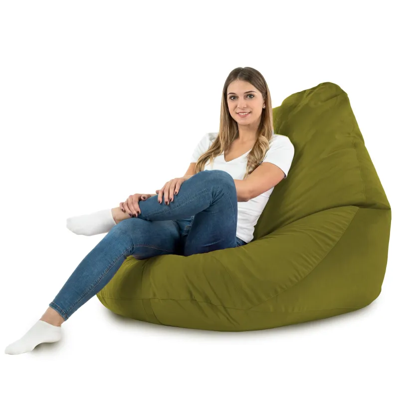 Sitzsack mit Rückenlehne XXL Drop - Soft-Velours – Ansicht 33