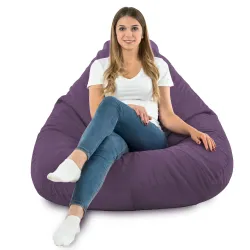 Sitzsack mit Rückenlehne XXL Drop - Soft-Velours – Ansicht 75