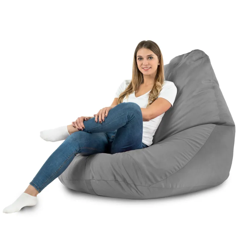 Sitzsack mit Rückenlehne XXL Drop - Soft-Velours – Ansicht 36