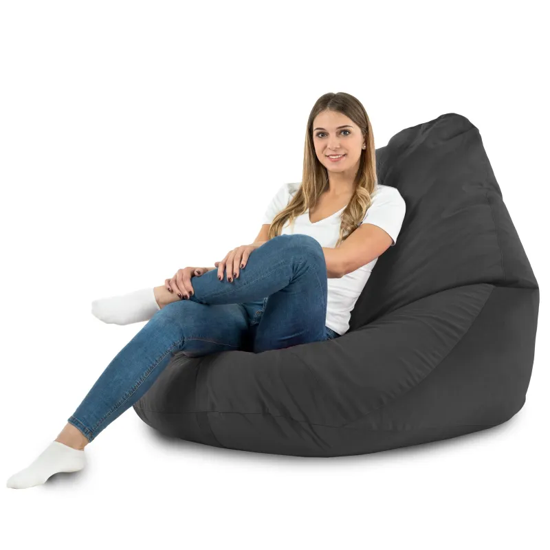 Sitzsack mit Rückenlehne XXL Drop - Soft-Velours – Ansicht 37