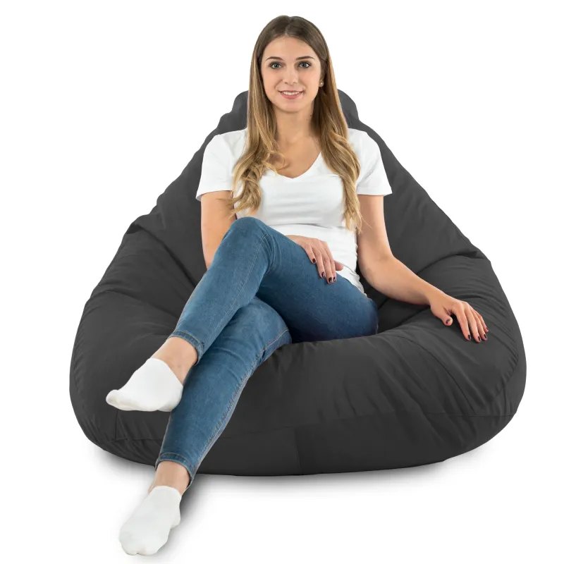 Sitzsack mit Rückenlehne XXL Drop - Soft-Velours – Ansicht 77