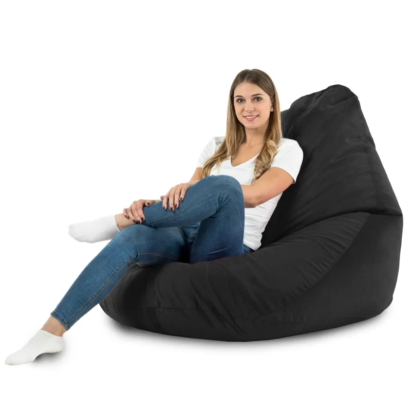 Sitzsack mit Rückenlehne XXL Drop - Soft-Velours – Ansicht 38