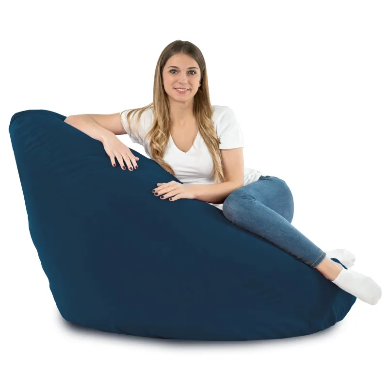 Sitzsack mit Rückenlehne XXL Drop - Soft-Velours – Ansicht 60