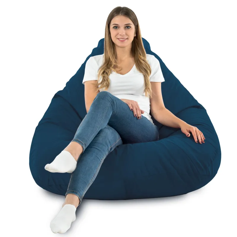 Sitzsack mit Rückenlehne XXL Drop - Soft-Velours – Ansicht 80