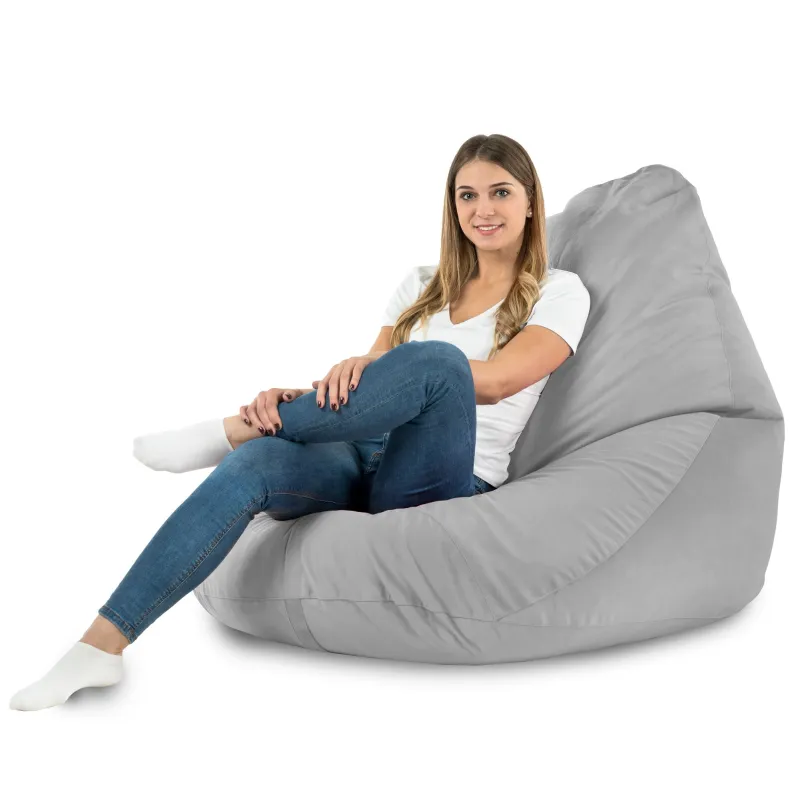 Sitzsack mit Rückenlehne XXL Drop - Soft-Velours – Ansicht 21