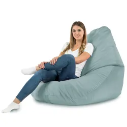 Sitzsack mit Rückenlehne XXL Drop - Soft-Velours – Ansicht 23
