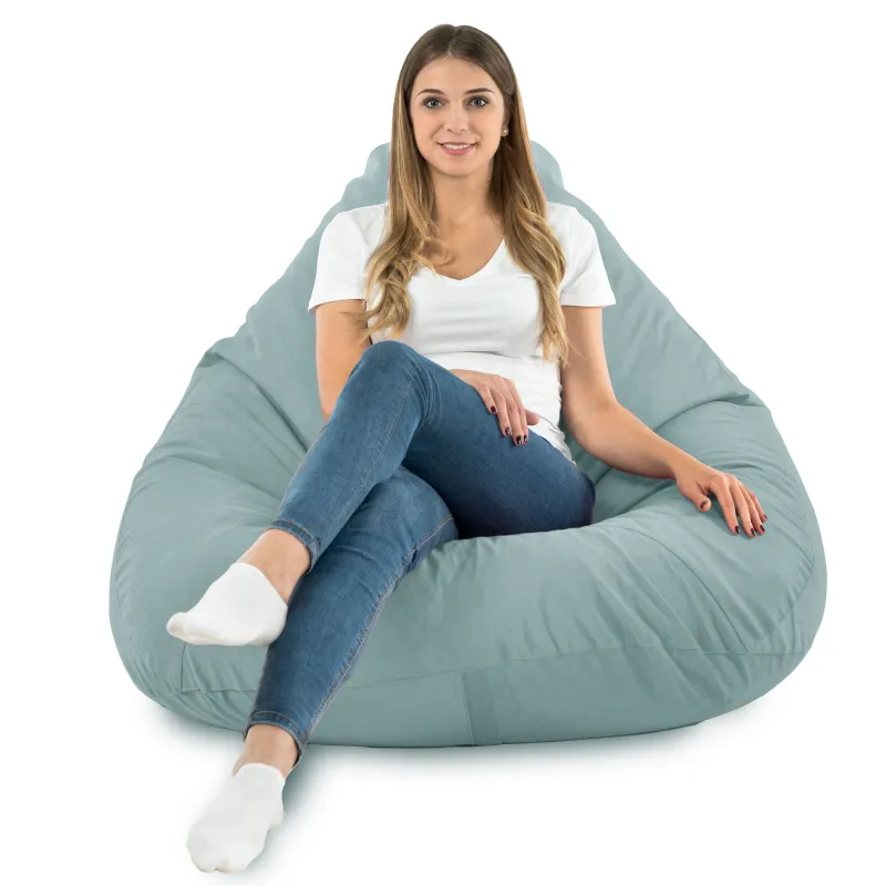 Sitzsack mit Rückenlehne XXL Drop - Soft-Velours – Ansicht 63