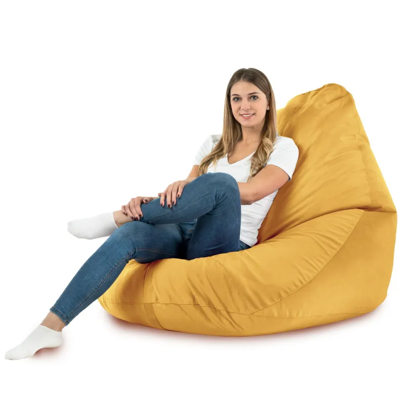 Sitzsack mit Rückenlehne XXL Drop - Soft-Velours – Ansicht 24