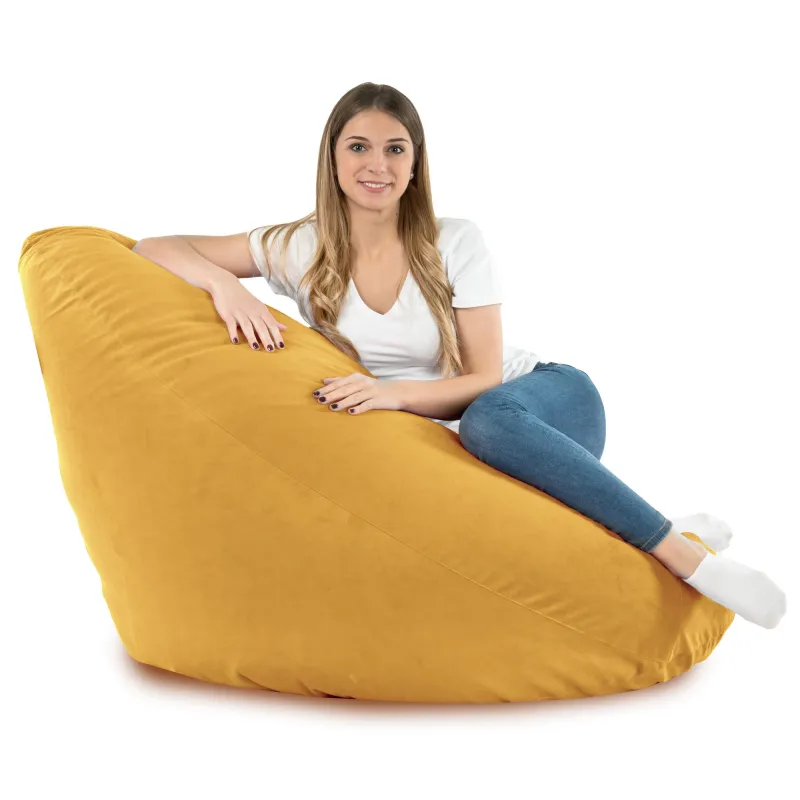 Sitzsack mit Rückenlehne XXL Drop - Soft-Velours – Ansicht 44