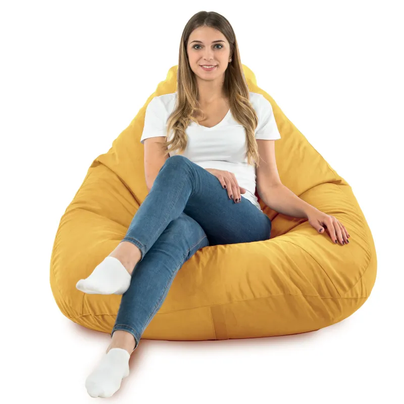 Sitzsack mit Rückenlehne XXL Drop - Soft-Velours – Ansicht 64
