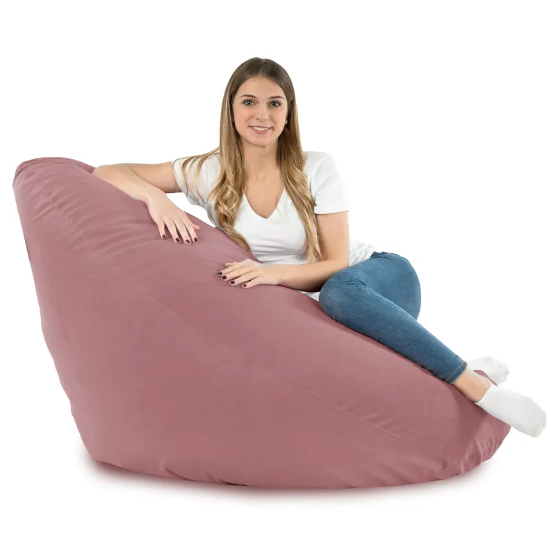 Sitzsack mit Rückenlehne XXL Drop - Soft-Velours – Ansicht 45