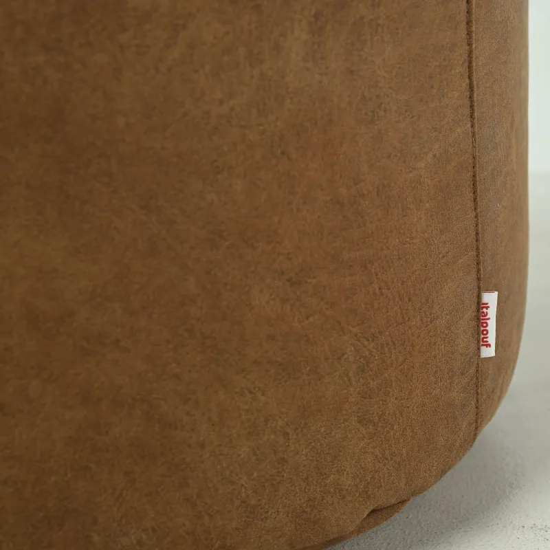 Pouf Runder Sitzhocker Zylinder - Premium Echtleder – Ansicht 5