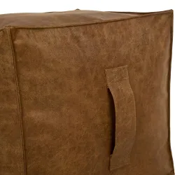 Pouf Sitzwürfel Quadratisch - Premium Echtleder – Ansicht 2