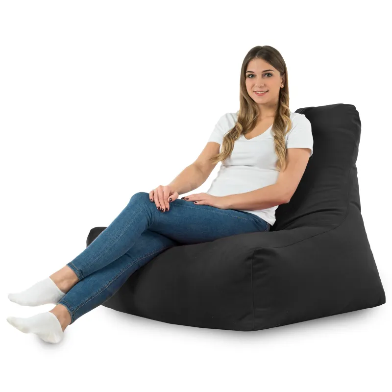 Sitzsack-Sessel mit Rückenlehne Bali - Soft-Velours – Ansicht 45