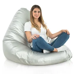 Sitzsack mit Rückenlehne XXL Drop - Kunstleder – Ansicht 9