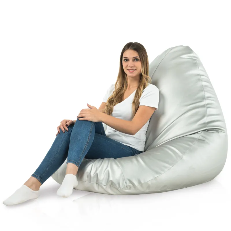 Sitzsack mit Rückenlehne XXL Drop - Kunstleder – Ansicht 7