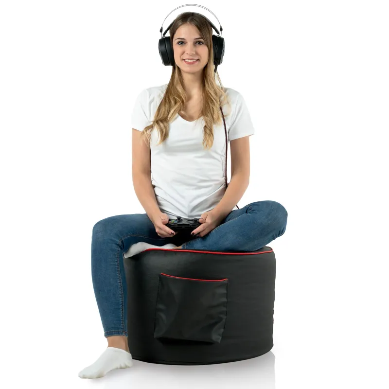 Bequemer schwarzer Gaming-Sitzsack für Kinderzimmer und Spielbereiche
