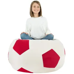 Sessel Sitztzsack Fußball XL für Kinder - Soft-Velours – Ansicht 8