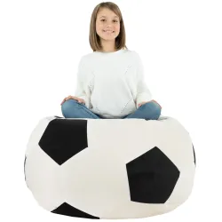 Schwarz Fußball Sitzsack Plüsch