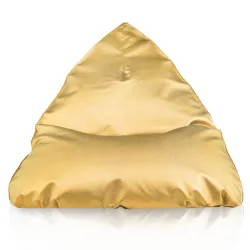 Eleganter goldfarbener Sitzsack, ideal für moderne Wohnzimmer oder entspannte Bereiche