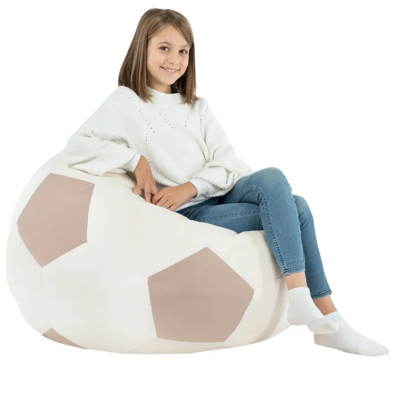 Sessel Sitztzsack Fußball XL für Kinder - Soft-Velours – Ansicht 15