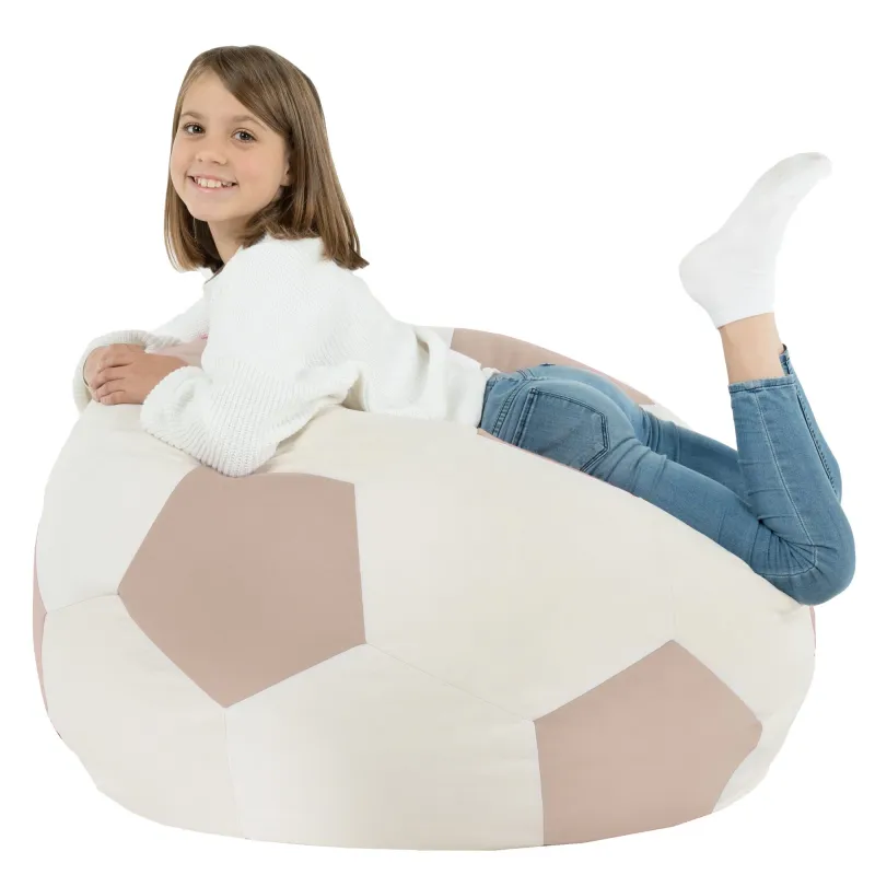 Sessel Sitztzsack Fußball XL für Kinder - Soft-Velours – Ansicht 14