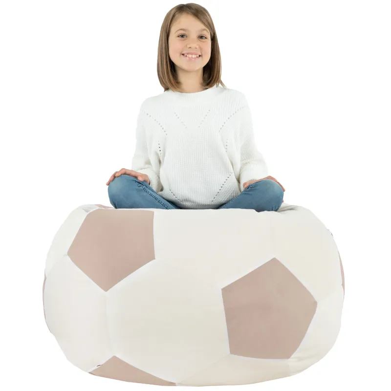 Sessel Sitztzsack Fußball XL für Kinder - Soft-Velours – Ansicht 16
