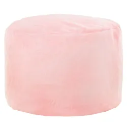 Pouf Runder Sitzhocker Zylinder - Yeti Kunstfell