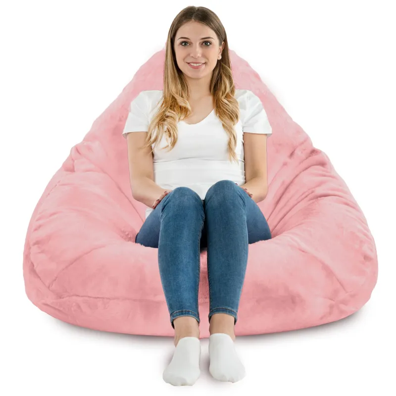 Sitzsack mit Rückenlehne XXL Drop - Yeti Kunstfell – Ansicht 11