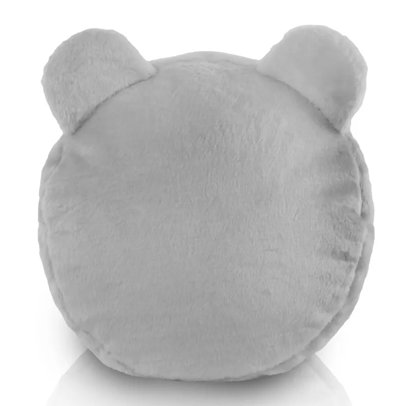 Runder Fußhocker für Kinder Teddy - Yeti Kunstfell