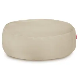 Runder Fußhocker - Soft-Velours