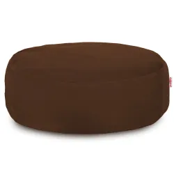 Runder Fußhocker - Soft-Velours
