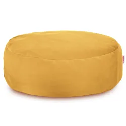 Runder Fußhocker - Soft-Velours