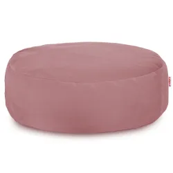 Runder Fußhocker - Soft-Velours