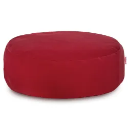 Runder Fußhocker - Soft-Velours