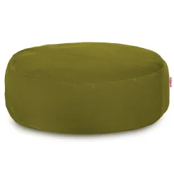 Runder Fußhocker - Soft-Velours