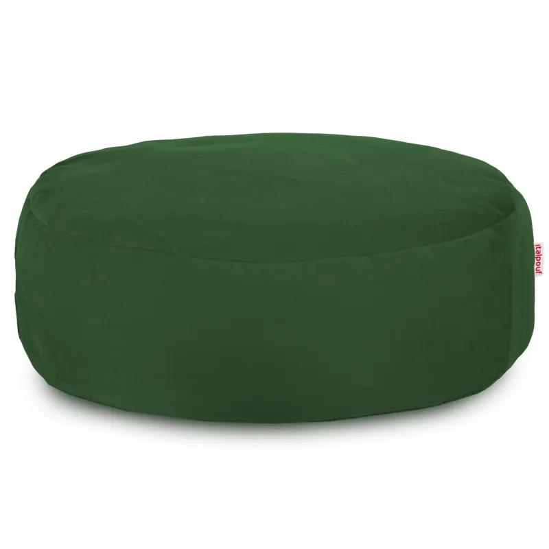 Runder Fußhocker - Soft-Velours