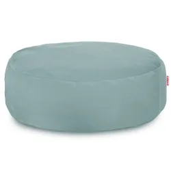 Runder Fußhocker - Soft-Velours