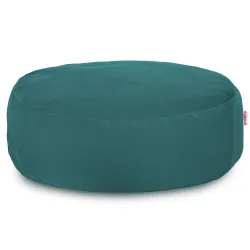 Runder Fußhocker - Soft-Velours