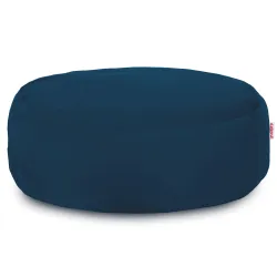 Runder Fußhocker - Soft-Velours