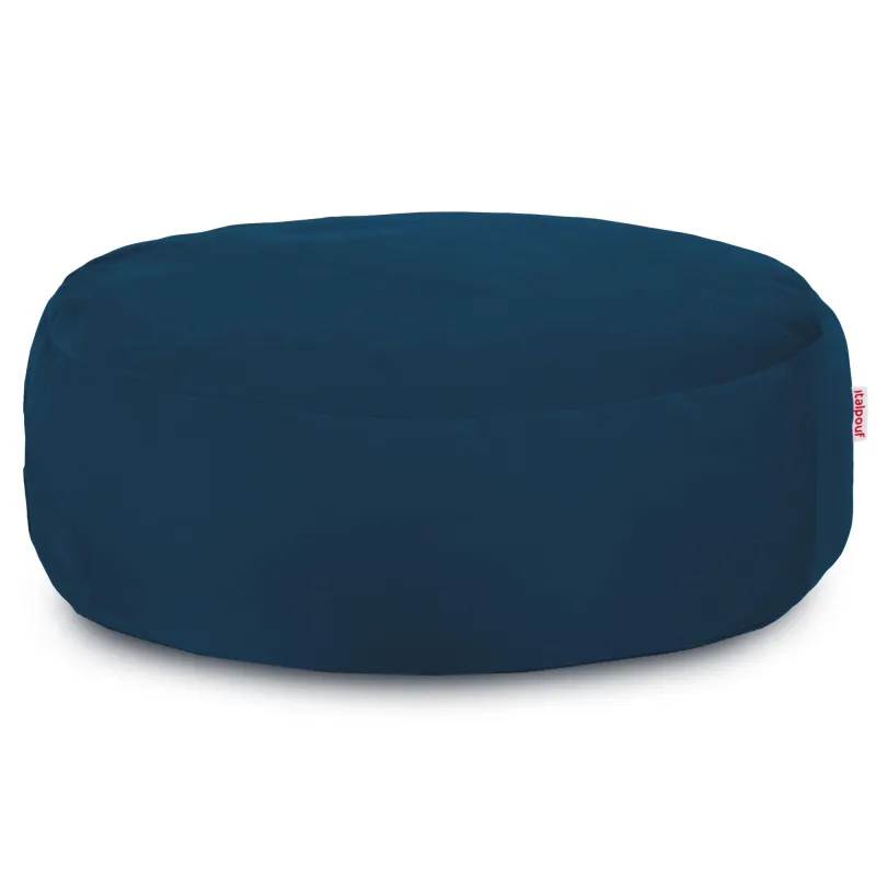 Runder Fußhocker - Soft-Velours