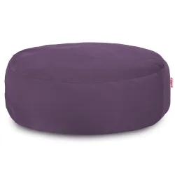 Runder Fußhocker - Soft-Velours