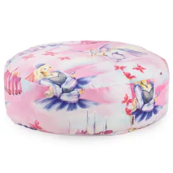 Runder Fußhocker - Premium Print-Stoff
