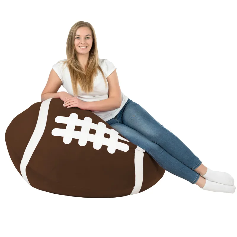 Dunkelbraun Sitzsack Rugby  - Soft-Velours – Ansicht 4