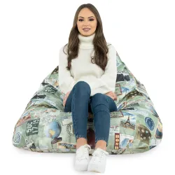 Boden-Sitzsack XL Bermuda - Premium Print-Stoff – Ansicht 67