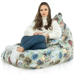 Boden-Sitzsack XL Bermuda - Premium Print-Stoff – Ansicht 51