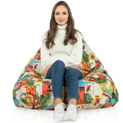 Boden-Sitzsack XL Bermuda - Premium Print-Stoff – Ansicht 69